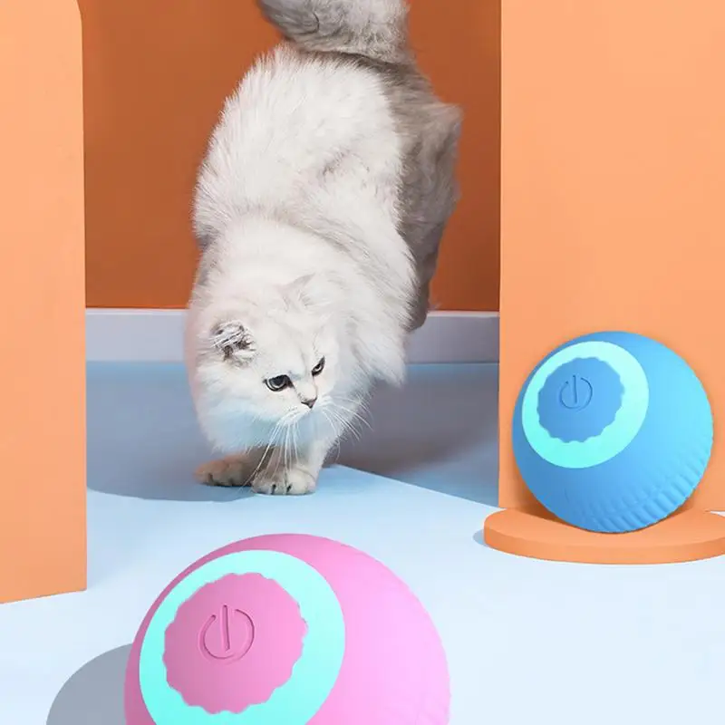 

Электрическая игрушка для кошек, Интерактивная Автоматическая игрушка для кошек с вращающимся шариком, для использования в помещении, для снятия скуки
