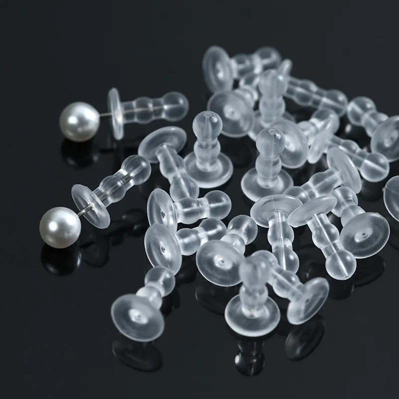 50 Stück lange, vollflächige Silikon-Ohrringverschlüsse, weiche Ersatz-Ohrringstopper, hypoallergen, für Ohrstecker, Haken und alle Arten von Ohrringen – Detail 5