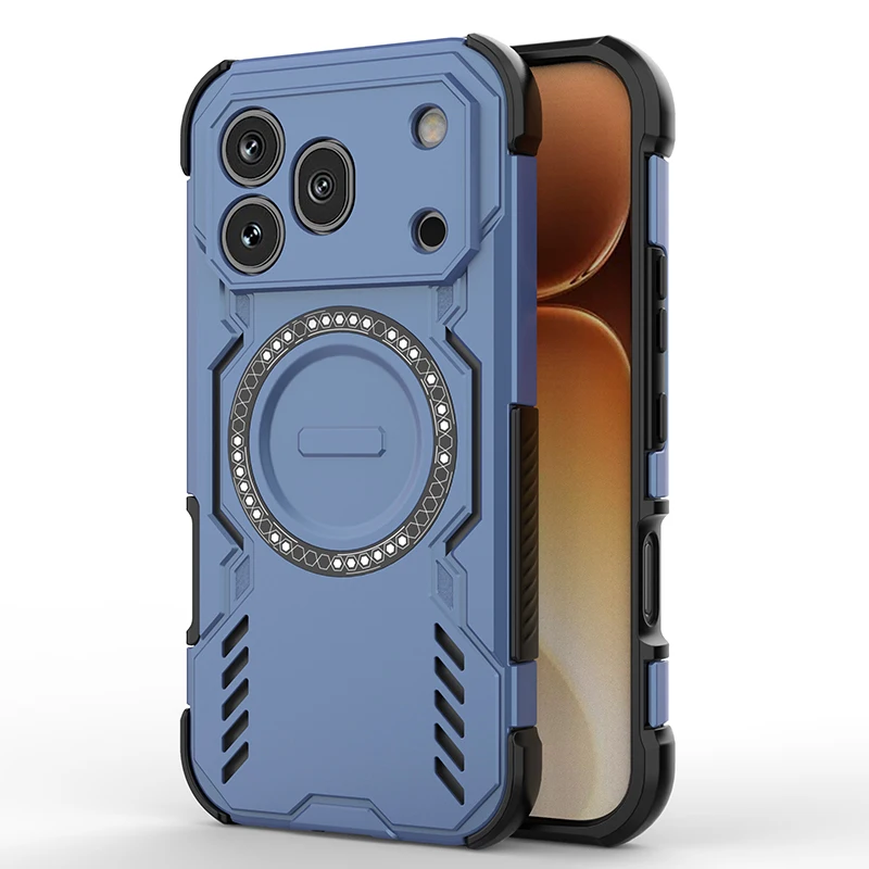 Enhanced Heat Dissipation Magnetic Protective Case with Anti-Drop and Anti-Explosion Features