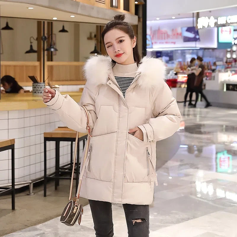

Long Winter Jackets Coat For Women 2022 New Korean Hooded Down Cotton Parkas Coat Thicken Warm Cotton-Padded Jacket Puffer Parka