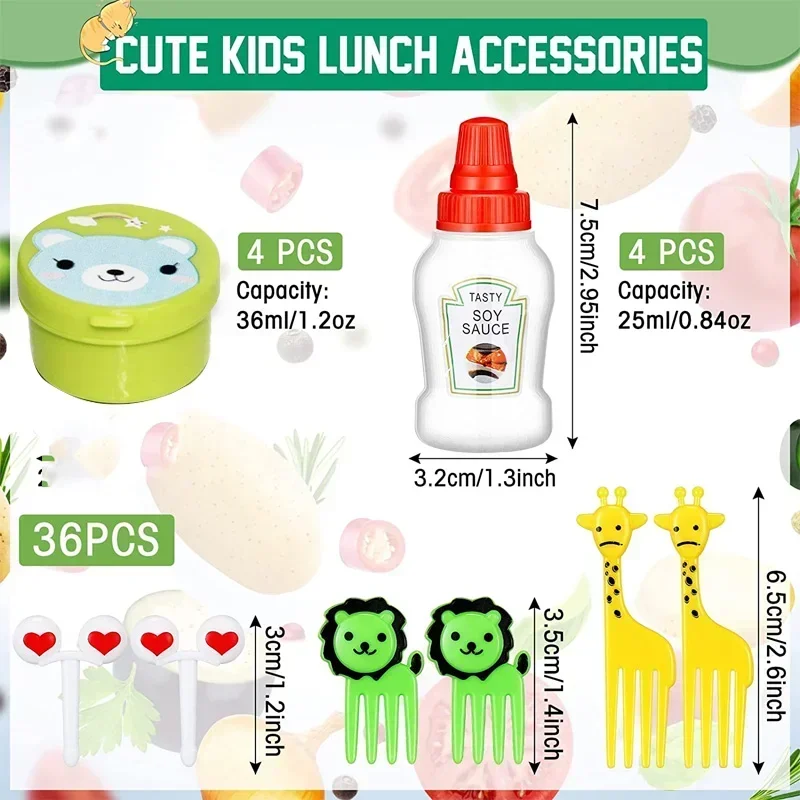 Mini Cartoon Animal Food Toothpicks Condiment Squeeze Bottles Reusable Condiments Containers Outdoor Tableware Cooking Supply 2