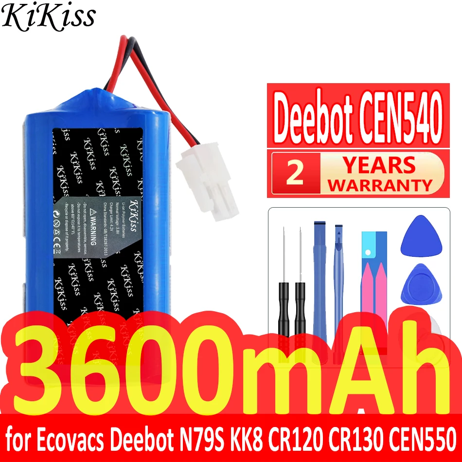 

3600mAh KiKiss Powerful Battery for Ecovacs N79S KK8 CR120 CR130 V7 V7S Deebot CEN550 CEN660 DL33 DL35 CEN640 CEN646