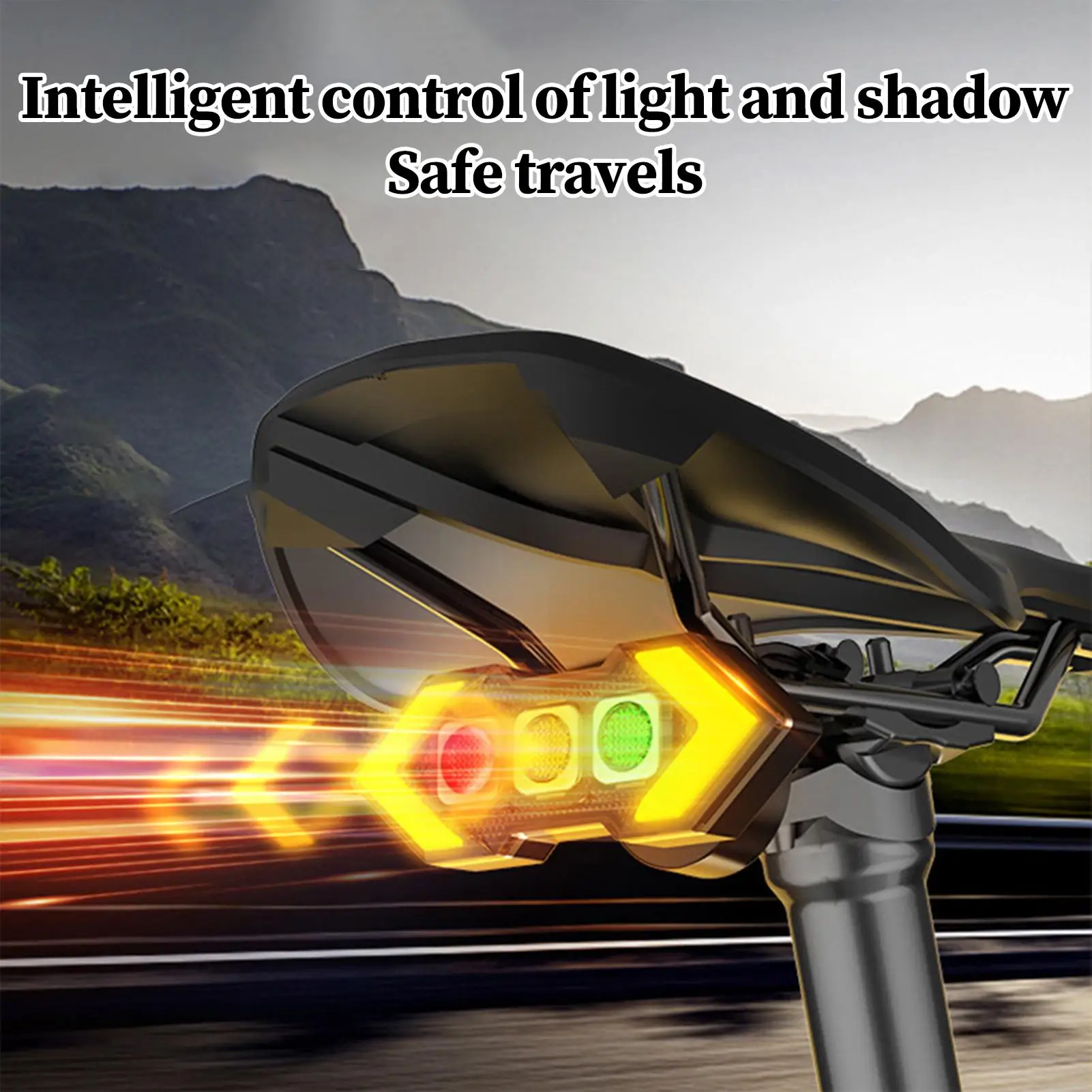 Brake Sensor Rear Light Rechargeable Turn Signal Safety Warning Lamp With 6 Modes Smart Bikes Back Light For Night Riding For