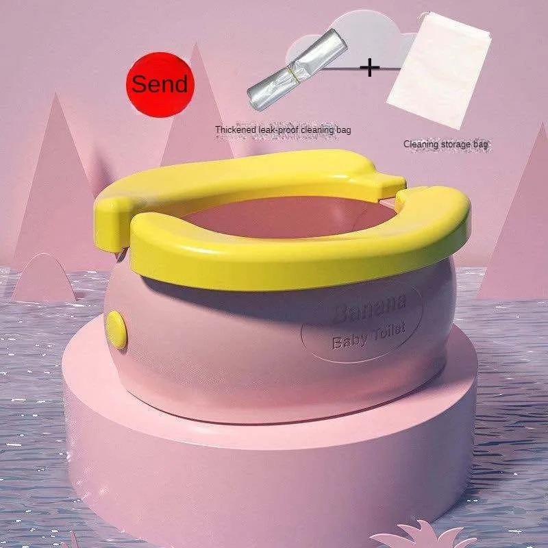 Children's Portable Foldable Small Toilet for Outdoor Use Male and Female Baby Car Emergency Toilet Travel Basin Urinal 3