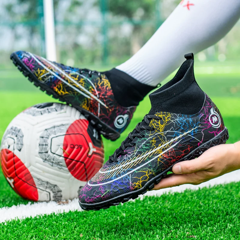 

Hot sale Original Men Football Shoes Children Sneakers Training Soccer Boots Man Football Futsal Shoe Kids Boys Soccer Cleats