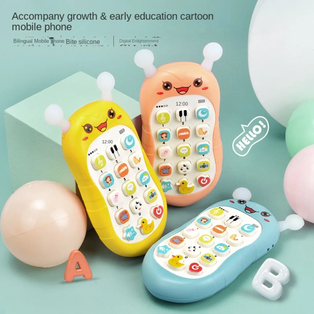 

Voice Toy Electronic Baby Cell Phone Toy Silicone Electronic Phones Musical Toys Simulation Phone Music
