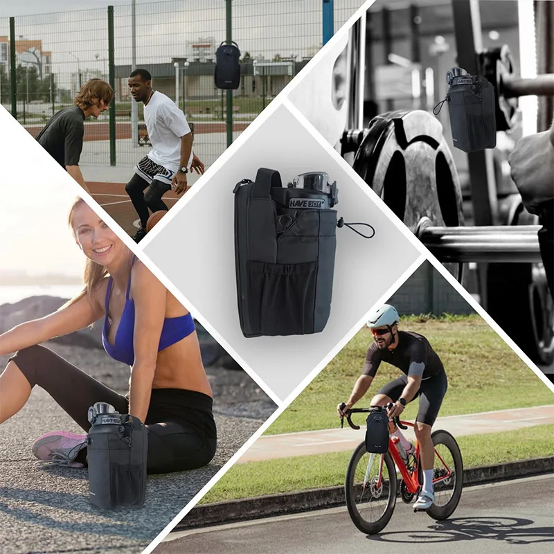 1/2pcs Magnetic Water Bottle Bag Waterproof Equipped With Adjustable Shoulder Straps Messenger Bag Suitable For Outdoor Sports view 5