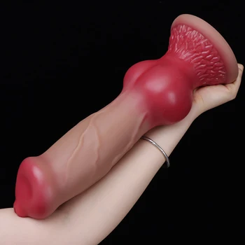 Realistic Dog Fake Penis Silicone Dildo Female Masturbator Vaginal Anal Dilator G-spot Prostate Massager Sex Toys For Women Men 4