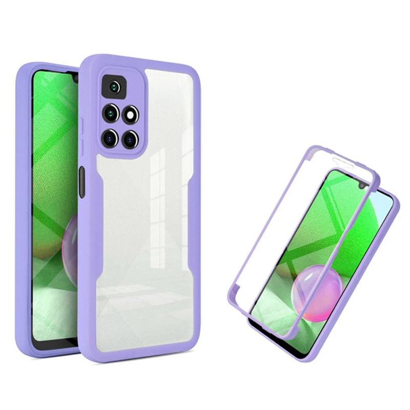Custodia A33 A53 A73 A23 360 a doppia copertura completa per Samsung Galaxy A53 A33 A73 A23 A22S A13 A32 A42 A52S A72 4G 5G trasparente_voghion.com