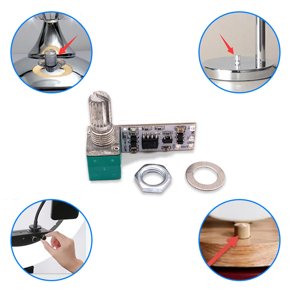 

DC3.7-24V 1.5A LED Dimmer Constant Voltage Light Bar Microscope Live Fill Light Small Desk Lamp Potentiometer Stepless Module