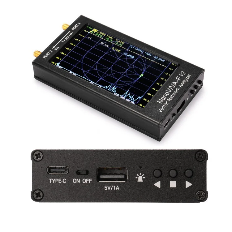Nanovna F V2 50KHz-3GHz Vector Network Analyzer HF VHF UHF VNA 4.3 Touchscreen 5000mAh High Precision Antenna Analyzer 5000mAh 3