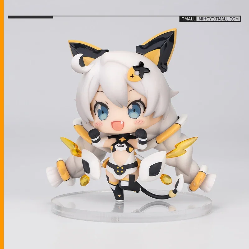 

In stock Original miHoYo Honkai Impact 3 Figure Q Version Kiana Kaslana 10Cm Pvc Anime Action Figurine Model Toys for Boys Gift