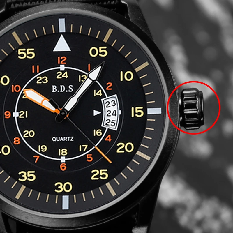 ADDIESDIVE Men's Quartz Watches Men Outdoor Sports Luminous Nylon strap 50m waterproof Wristwatches Men pilot watch reloj hombre