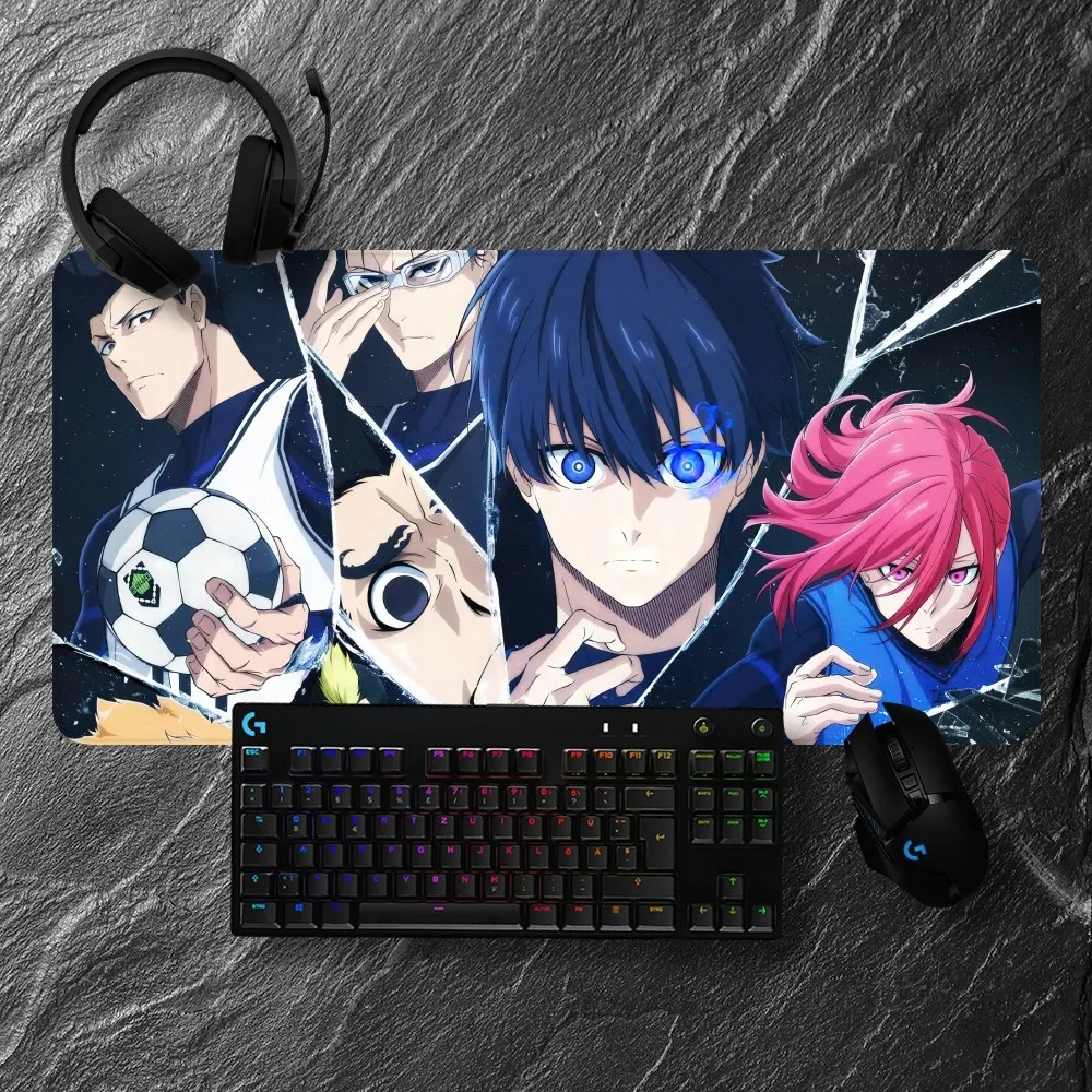 BiliBili Blue Lock Mousepads Non-slip Lockedge Office Student Gaming Thickened Large Writing Pad Cushion 2