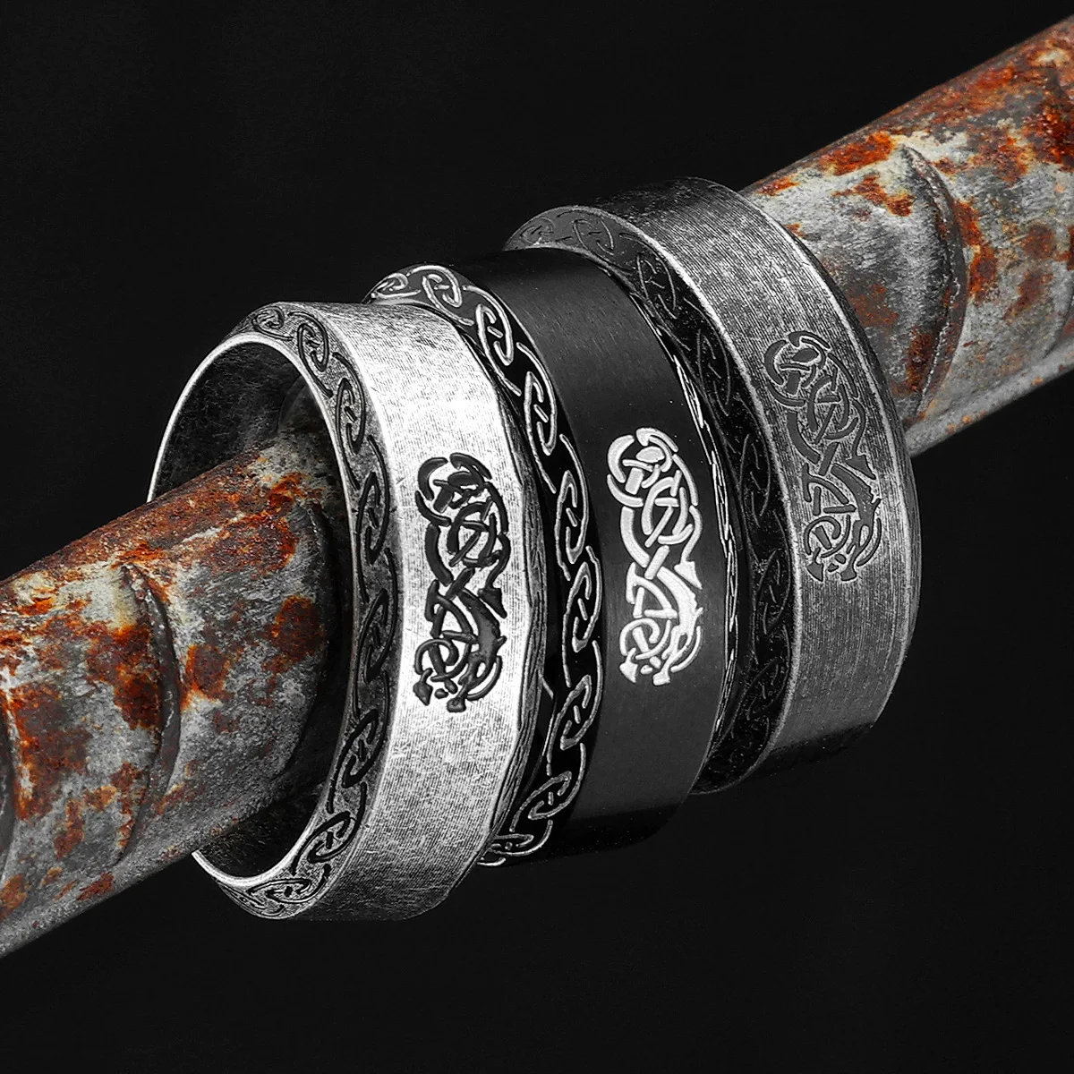 Anillo de dragón vikingo con nudo celta nórdico, anillos de acero  inoxidable para hombre, amuleto Punk para novio, accesorios de joyería,  regalo al por mayor - AliExpress, image size:1200x1200