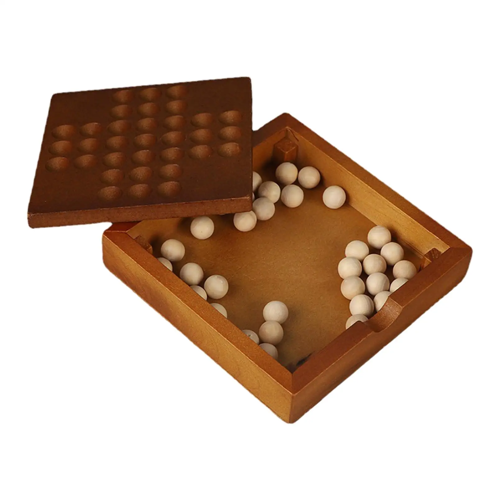 Solitaire Board Game Educational Family Game Portable Single Chess Puzzle Peg for Adults board game table games chess puzzle game