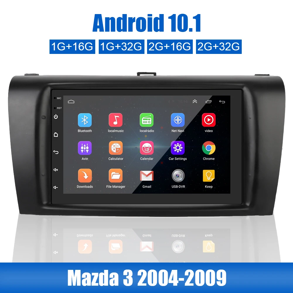 

Видеовыход Android 10,1 для Mazda 3 2004-2009 2 Din мультимедийный плеер 7 дюймов Автомагнитола Аудио Видео GPS FM видео WiFi