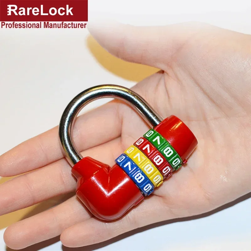 4 Letters Combination Padlock Code Password Lock for Door Cabinet Drawer Bike Motorcycle Student Locker Rarelock MMS61 a