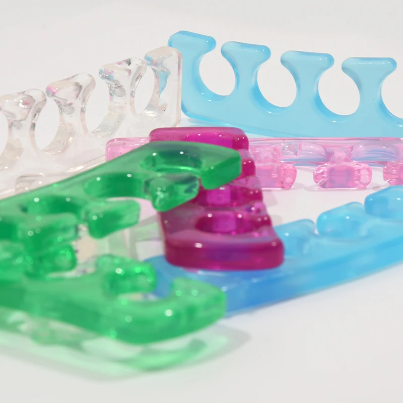 Soft Silicone Finger Toe Separator 2Pcs/set Feet Care Nail Tool Manicure Pedicure Foot Brace Support Assistant Polish toe separators toe spreader finger toe separator