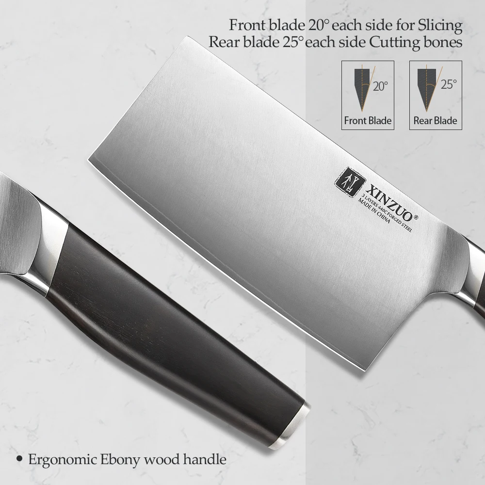 サイファ 格安デッキ コロたんさん専用 XINZUO 7.5'' Chopper Knife 2Cr13MoV Steel Blade Welding With