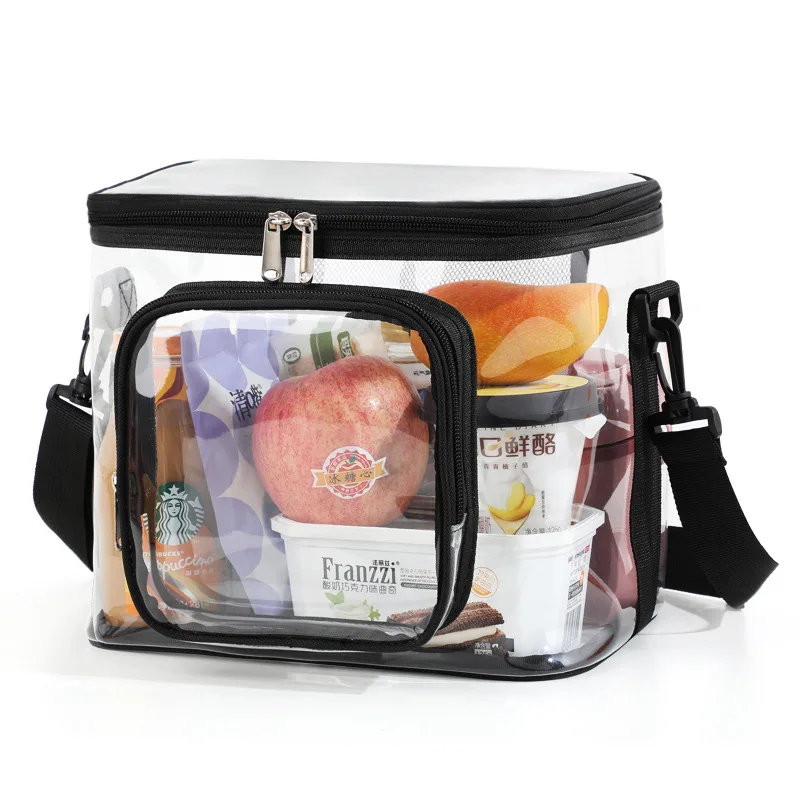 transparent 15L Picnic Bag square large capacity Men Women Lunch Bag Office Outdoor Camping Picnic Beach storage bag Waterproof