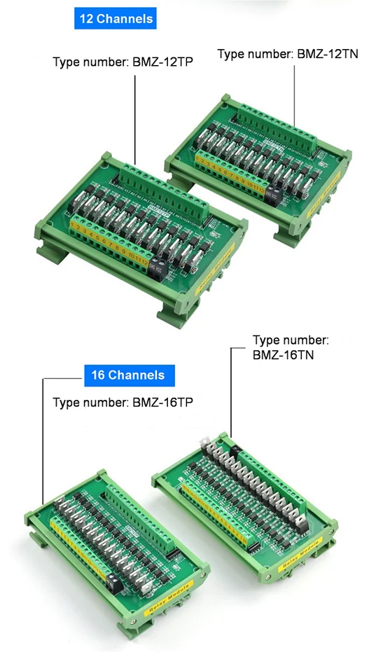 4-32 Channels IO Card PLC Signal Amplifier Board PNP NPN Output Optocoupler Isol