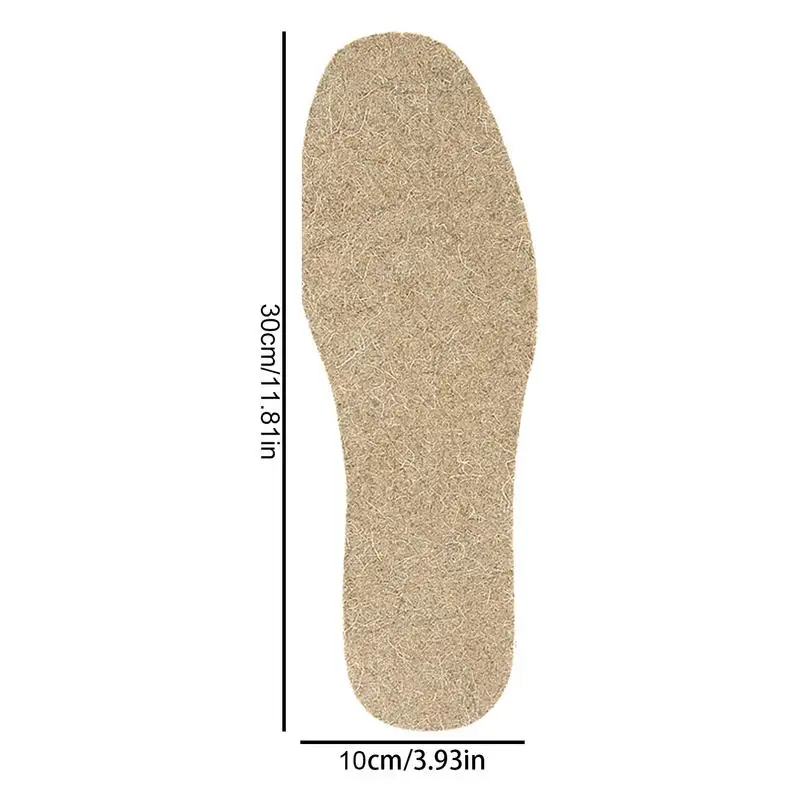 2 Pairs wool felt insol Cuttable Felt Insoles Warm Wool Boot Insoles Shoe Inserts Shoe Liners Sole Inserts Shock Absorption Wool