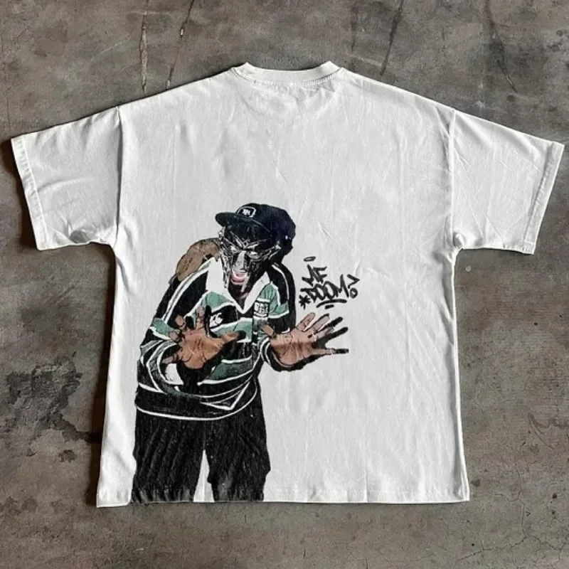 Sopula Vintage The Illest Villain Mf Doom Graphic Casual Street Basketball T-Shirt Harajuku Oversized T Shirt Graphic T Shirts 4