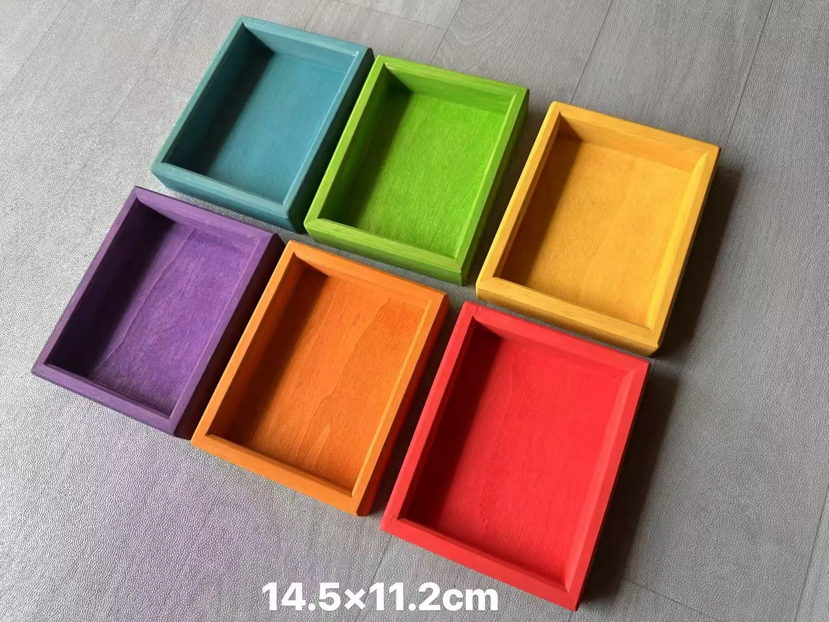 Pastel Rainbow Wooden Acorn Blocks