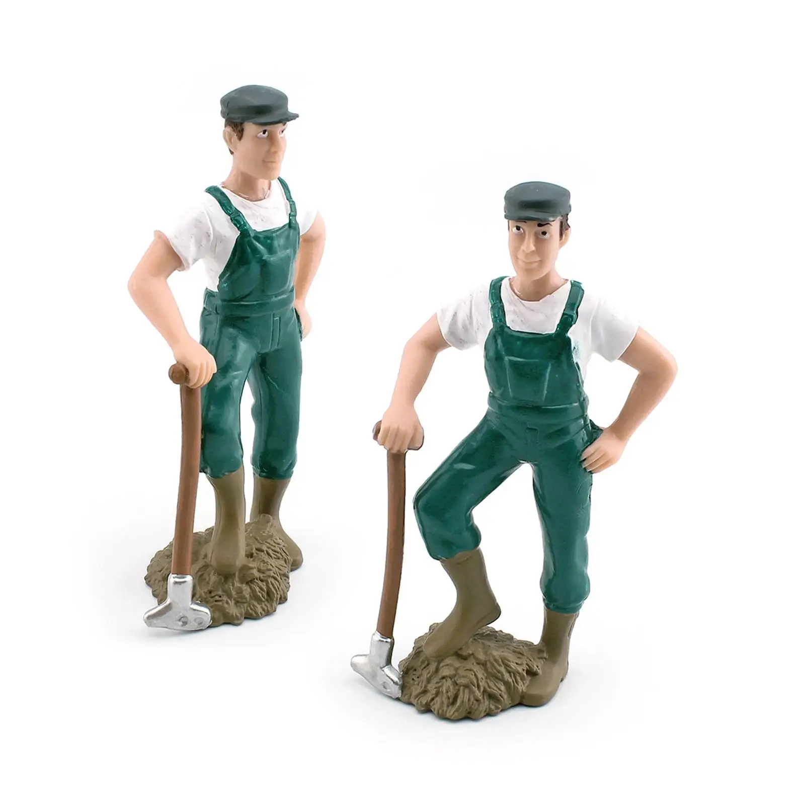 2-4pack Farmer People Figures Realistic Farm Keeper Figurines for Reward Gift
