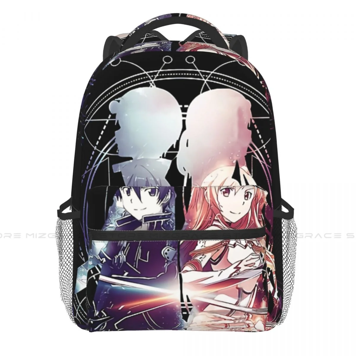 

Sword Art Online Kirito And Asuna Backpack for Girls Boys Travel Rucksack Daypack for Teenage School Laptop