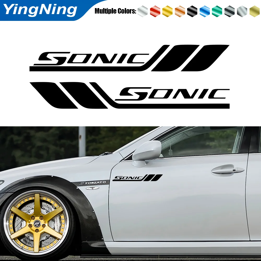 

2pcs Car Side Sticker Vinyl Car Body Creative Car Fender Reflective Leaf Door Decal Sticker For Chevrolet SONIC Auto Accessories