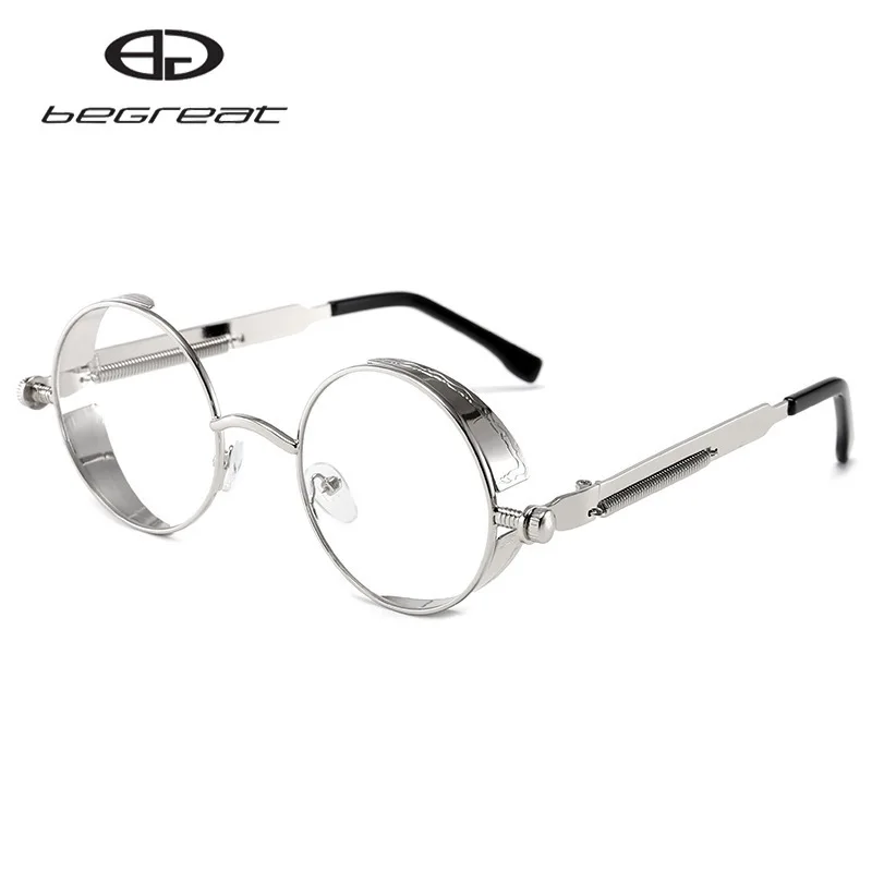 

BEGREAT European And American Retro Round Frame Sunglasses Metal Colorful for Men Women Steampunk Gafas De Sol Hombre Mujer
