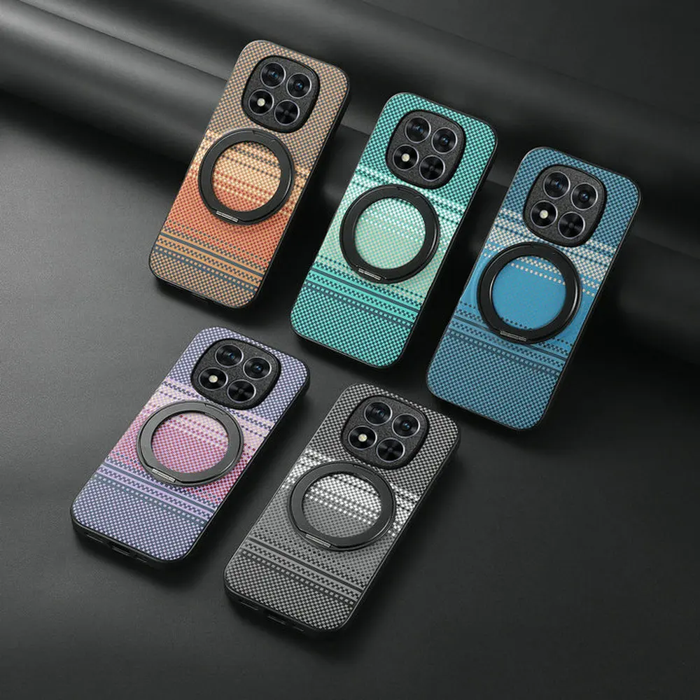 Magnetic Ring Back Case with Stand and Protective Cover