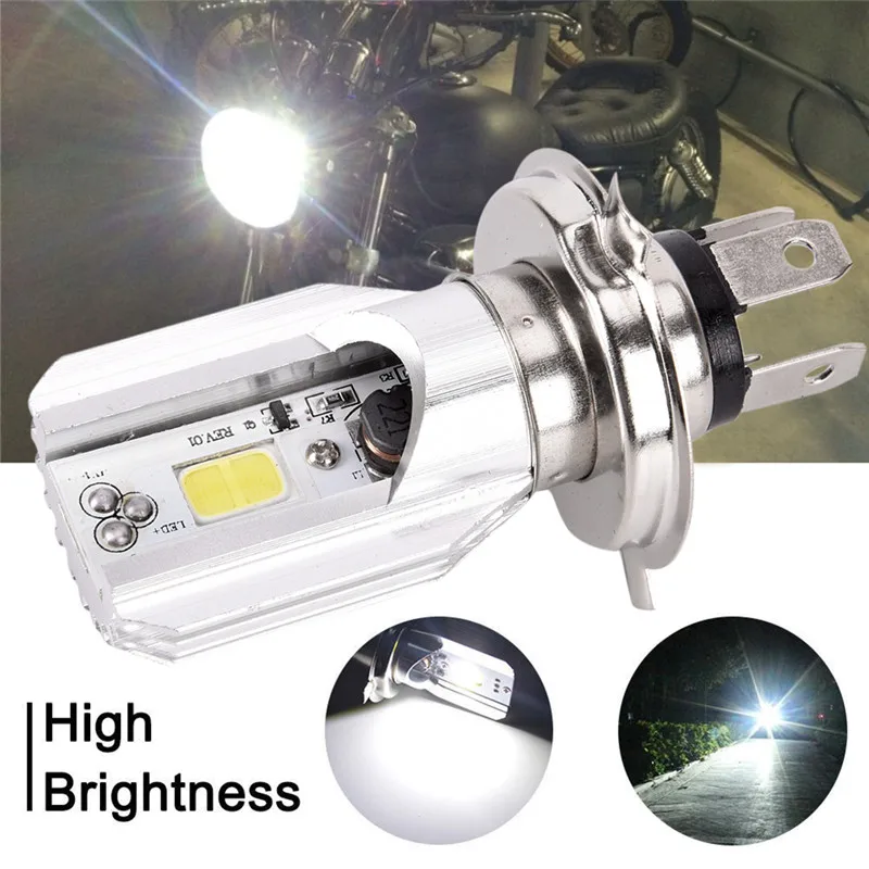 Super Bright. Lampadina Faro Led Moto 1X H4 Ba20D Dc 12V