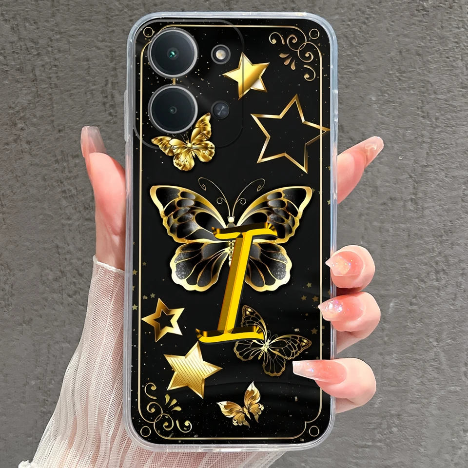 Yellow Star Butterfly Soft Transparent Phone Protector Case