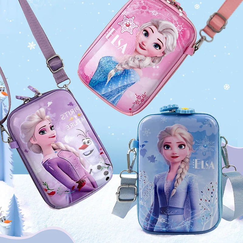 

Kawaii Disney Accessories Frozen Shoulder Bag Crossbody Elsa Fashion Makeup Pouch Children Coin Purse Small Bags Christmas Gift
