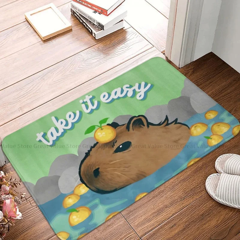 

Capybara Animal Non-slip Doormat Bath Mat Chill Hallway Carpet Welcome Rug Home Decor