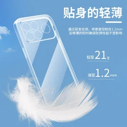 Ultra Slim Transparent Silicone Phone Case with Clear TPU Bumper & Camera Protection - POCO F8 Pro (Clear)