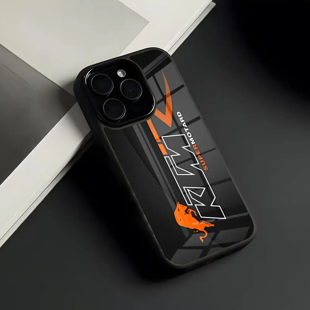 Premium Motorcycle-Inspired Glass Phone Case