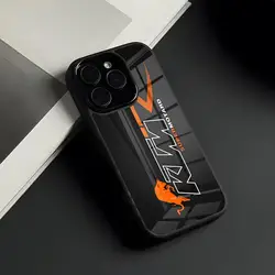 Premium Motorcycle - Inspired Glass Phone Case for iPhone 15 Pro (Black1)