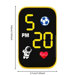 Illuminated Motorbike Dashboard Clock with Adhesive Mount for Urban Commuters and Cycling Enthusiasts (Yellow)