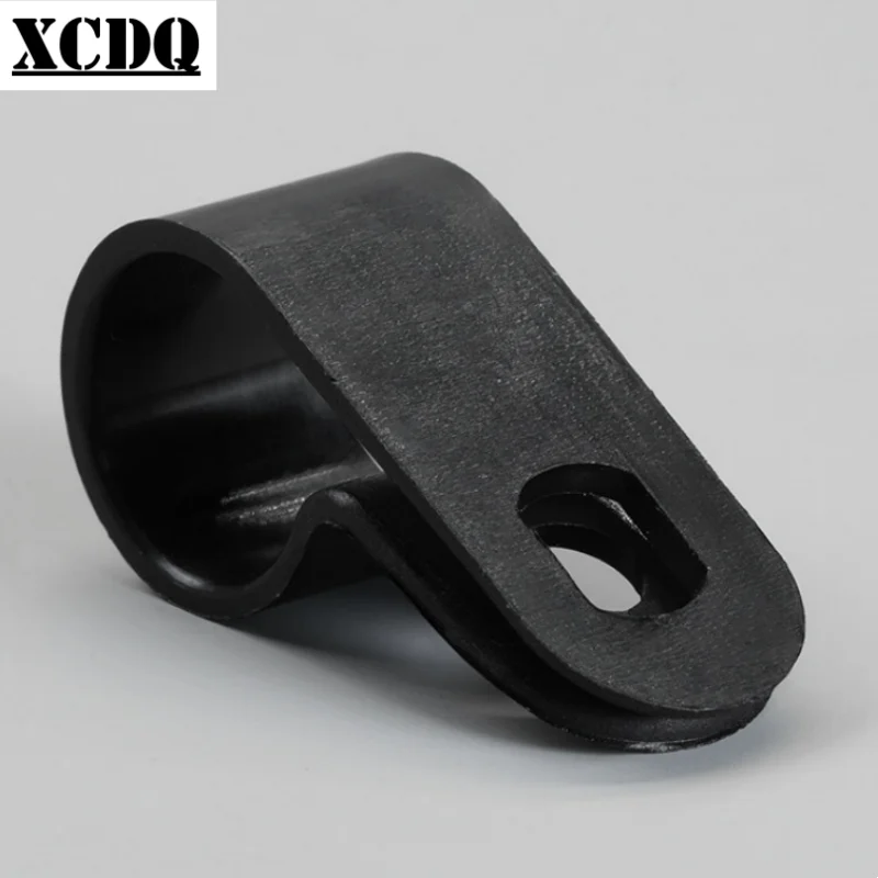 Cable Organizer 50pcs 100pcs Black P Style Mounting Clamp Plastic Nylon R Shape