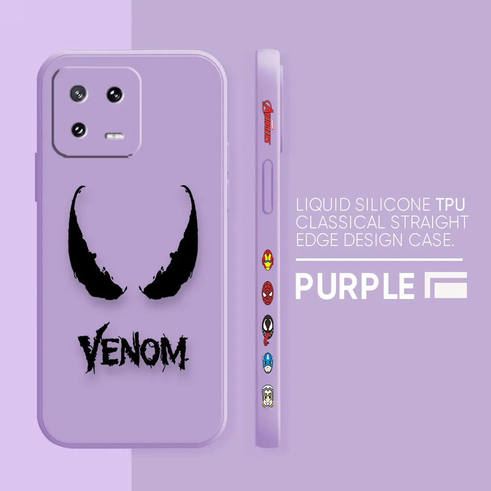 thumbnail image 1 of Funda de teléfono para Xiaomi POCO F3 F4 F5 M2 M3 M4 M5 X2 X3 X4 X5 GT Pro 4G 5G Capa Simple funda de silicona líquida Marvel Comics Venom, 1 of 5
