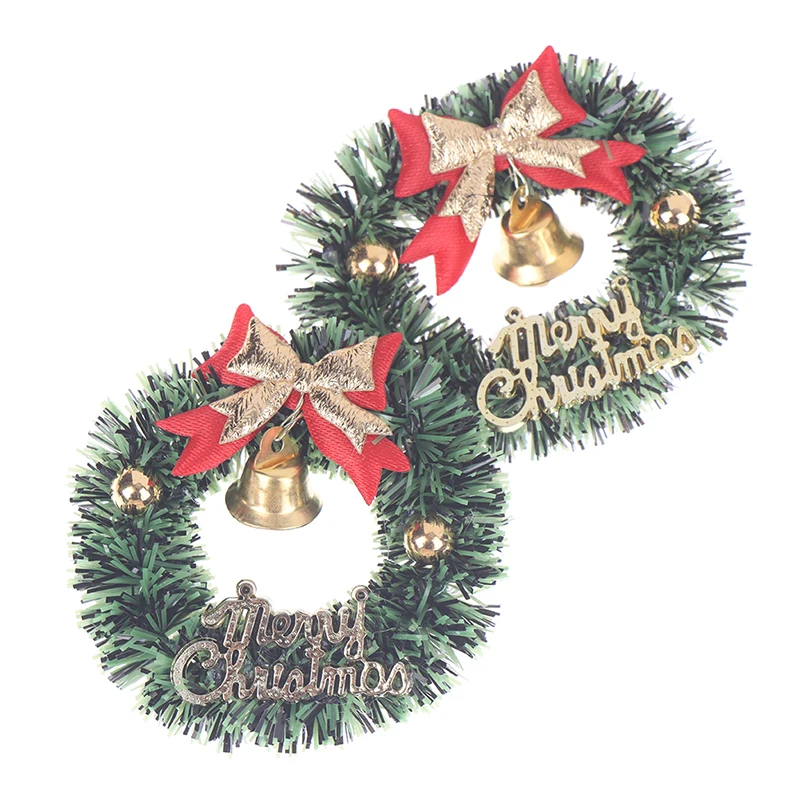 

1:6 Dollhouse Miniature Christmas Garland Wreath Model Doll Christmas Decor Toy