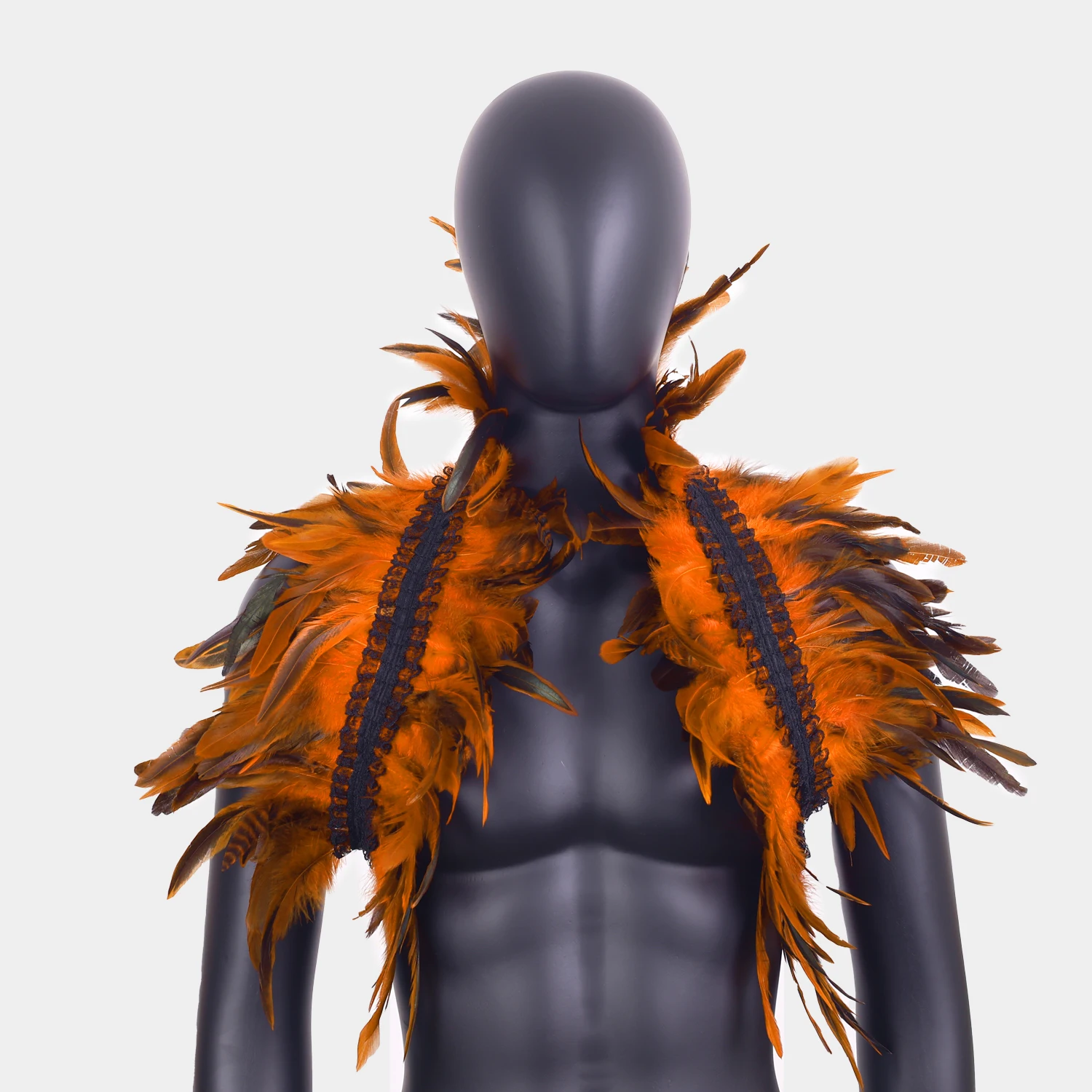 

Юбка с перьями с завышенной талией, яркий мужской женский бюстгальтер на бретельках, женская одежда для Хэллоуина