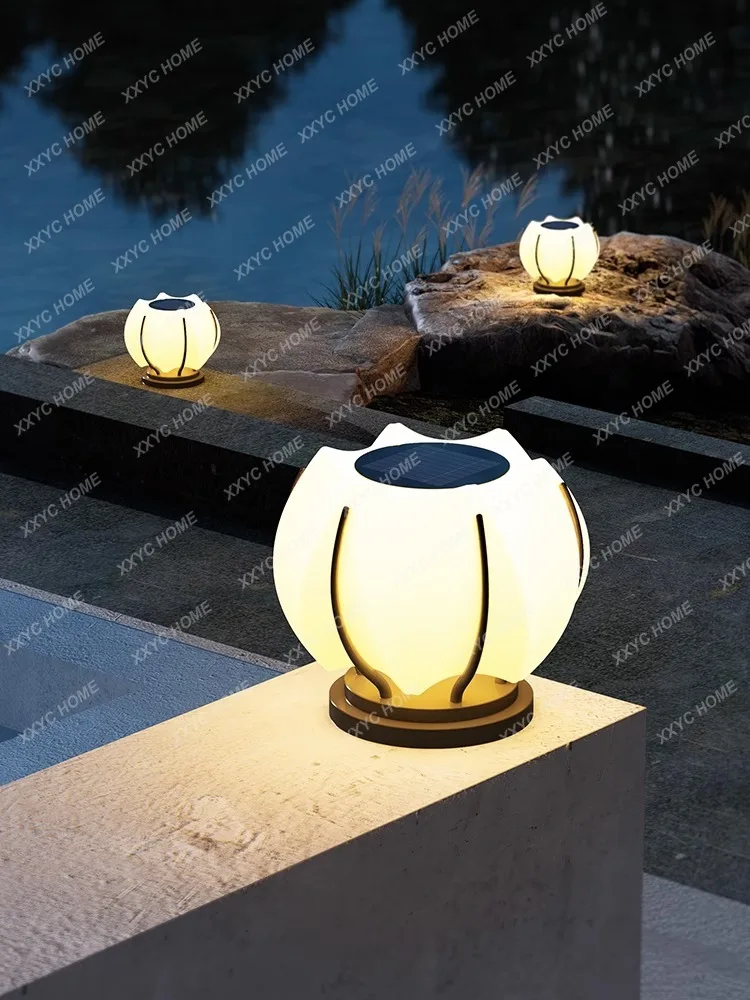 

Simple Outdoor Pillar Lamp Outdoor Garden Courtyard Villa Solar Lamp Wall Pillar Lamp