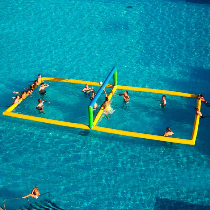 Large Pool Inflatable Volleyball Field / Inflatable Water Volleyball Court / Inflatable Tennis Court For Sport Games