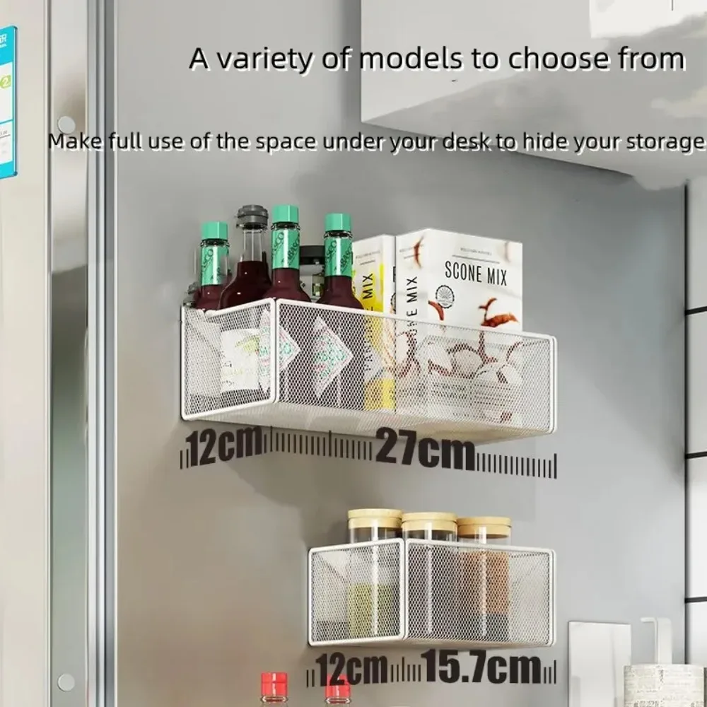 Magnetic Storage Rack Refrigerator Outer Magnet Hanging Divine Artifact Portable Kitchen School on The Bed Snack Storage Shelves
