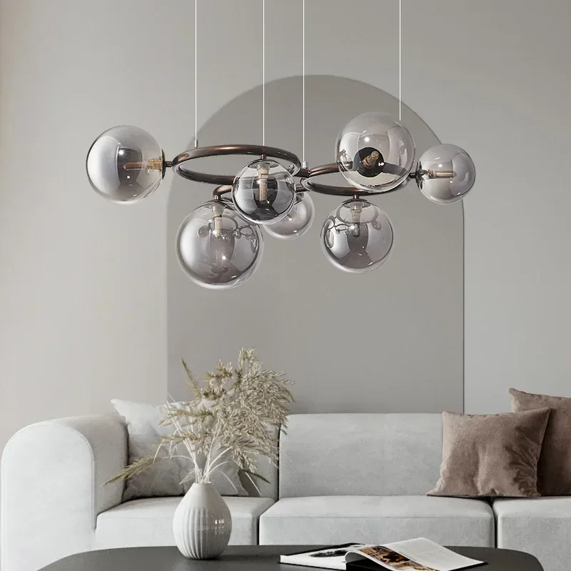 Nordic LED Chandelier Home Decorative Lighting Dining Room Living Room Bedroom Art Chandelier Ceiling Fixed Hanging Lamp E27